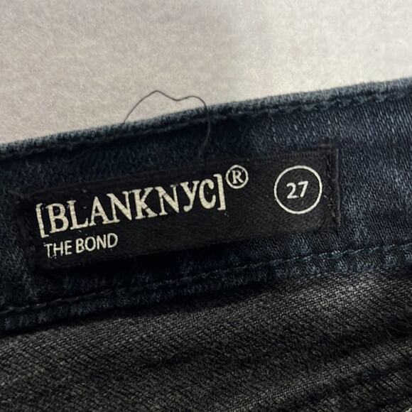 BlankNYC 27 The Bond Skinny Jeans Fray Asymmetric Hem 27 - Picture 7 of 11